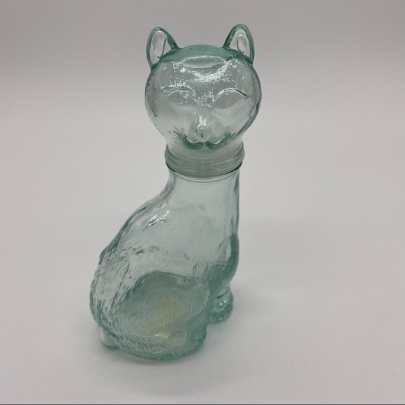 VTG VETRERIA ETRUSCA Blue-Green-Clear Italian Glass Decanter Bottle with Stopper - Picture 1 of 10